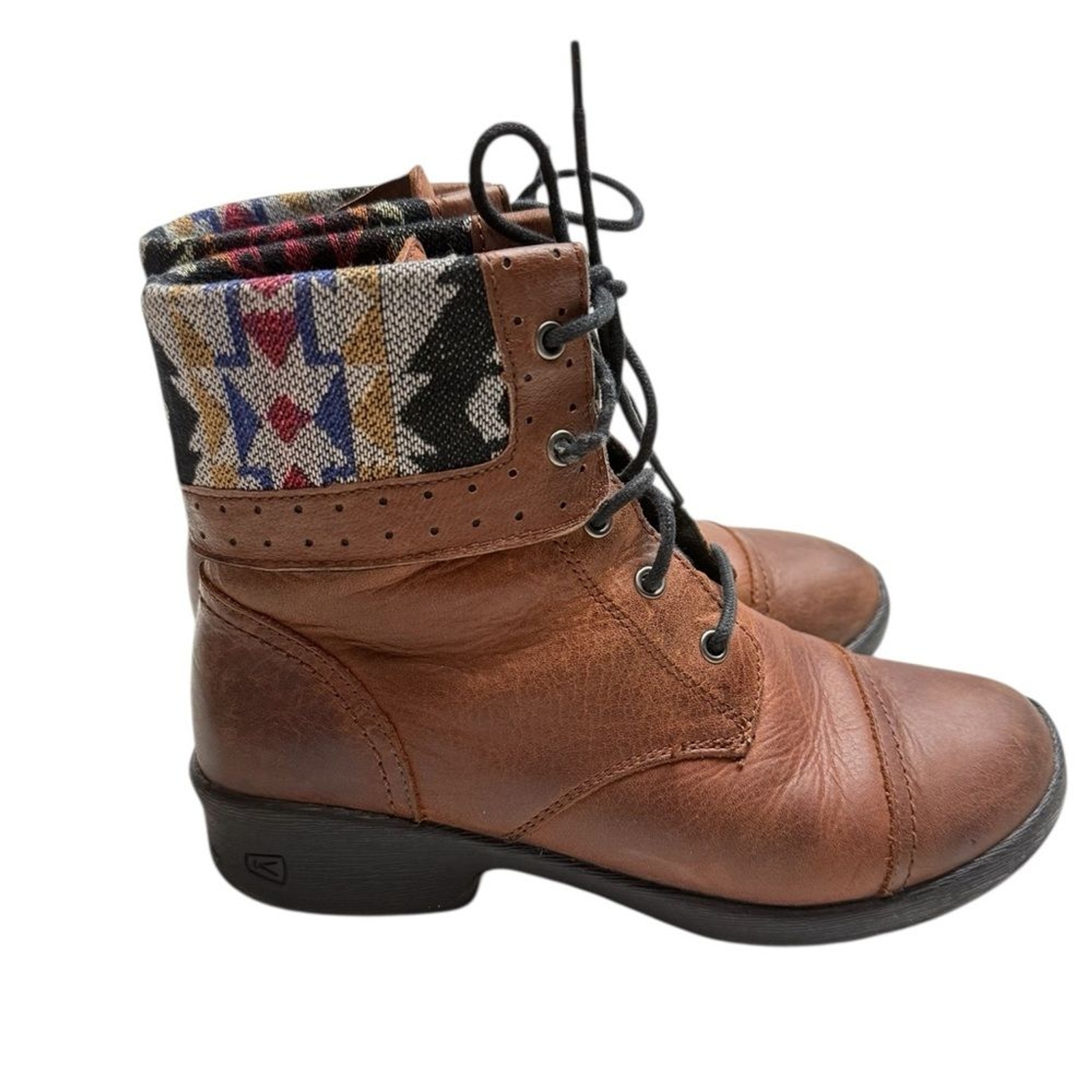 Keen Tyretread Hiking Boot women's Sz Brown Leather Lace Up