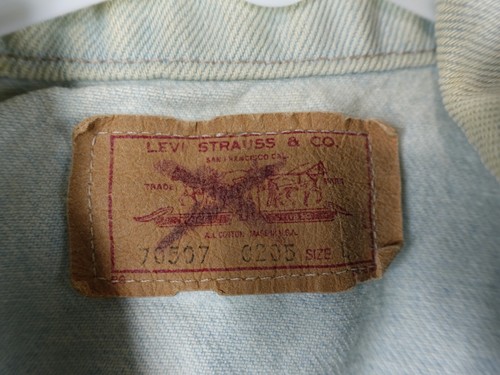 Vintage Levi’s 70507 Denim Trucker Jacket Size L Made in USA Light Wash 90s - Picture 10 of 14