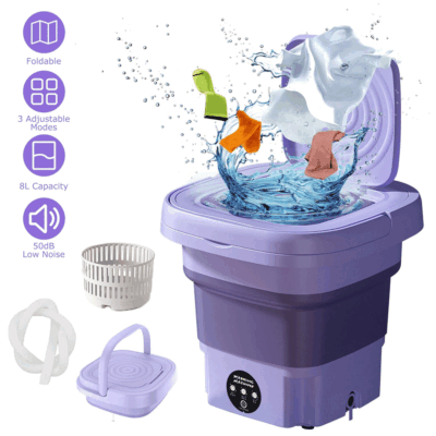 #ad #ad Portable Washing Machine Mini Washer Foldable Washer and Spin Dryer Small Travel $23.98