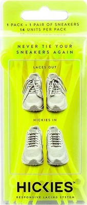 HICKIES No-Tie Elastic Shoe Laces, Responsive Lacing System, Neon Yellow