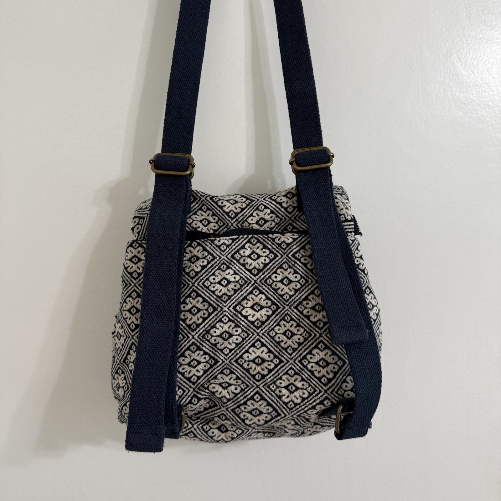 Fat Face Backpack Bag Multifunctional Fabric Flor… - image 3