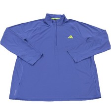 Image of adidas Adizero Running Quarter-Zip Long Sleeve Top Purple Men’s Size XXL New