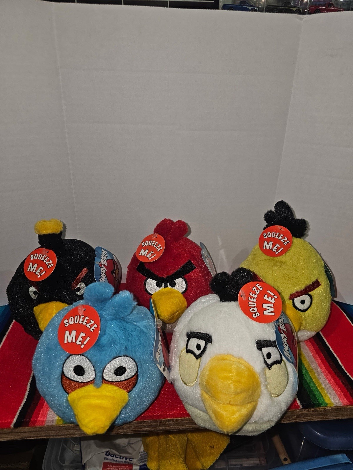 Angry Birds Plush Toy Stuffed Animals LOT Of 5 And 5” With Tags “NO SOUND”