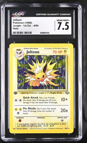 Jolteon (1st Edition) graded CGC 7.5 for sale on eBay