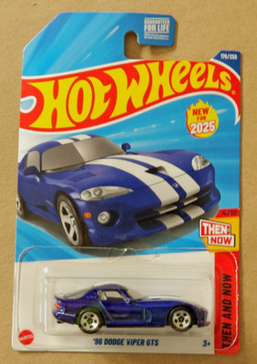 Hot Wheels '96 Dodge Viper GTS Then and Now 4/10  176/250  Blue 2025