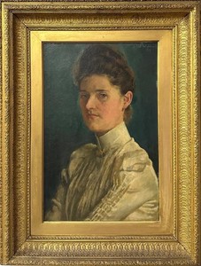 フランスアンティーク　1800年代　ポートレート　肖像画　オイルペインティング Antique Oil Painting Portrait | eBay