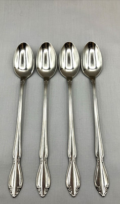 Oneida BERKELEY SQUARE Stainless Flatware LOT 4 Iced Teaspoons USA