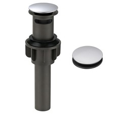 Bathroom Sink Drain with Overflow - Chrome Pop Up Drain for Bathroom Sink, La...