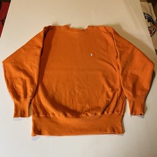 Vintage Champion Reverse Weave Orange 80s 90s Crewneck XL Sweatshirt Pullover