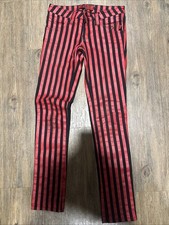 Tripp NYC Red And Black Striped pants . Size 1/28