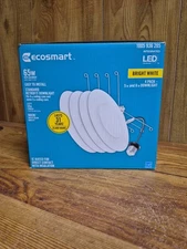 EcoSmart Retrofit 6 in. Matte- Bright White Integrated LED Recessed Baffle Trim