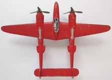 Vintage Hubley Lockheed P-38 Lightning WWII Diecast Metal Toy Airplane