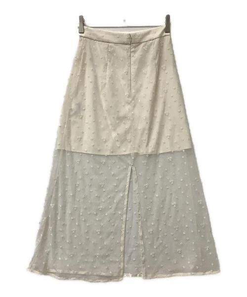 Falda para mujer Snidel Valecia de nailon marfil Foto 2 de 4