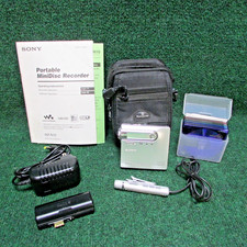 SONY Portable MZ-N10 NET MD WALKMAN Silver Tested With Accessories MDLP