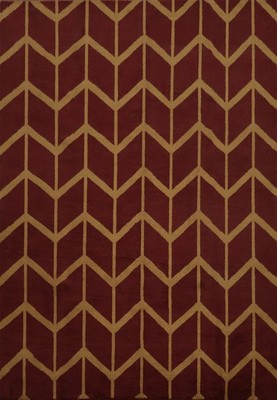 Chic Moroccan Area Rug 8x10 Hand-knotted Featuring Eye-Catching Zigzag Pattern