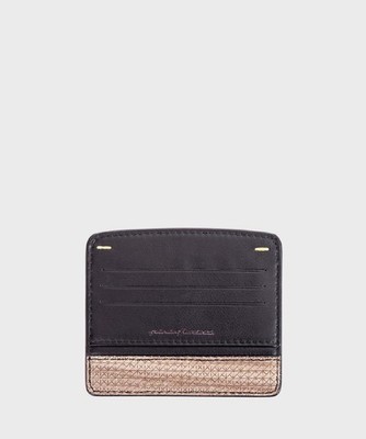 Pininfarina Türtasche 6ccm aus schwarzem Leder und Nussbaumholz NPKFL00303