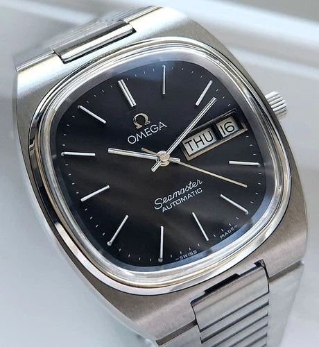 OMEGA SEAMASTER AUTOMATIC CAL1020 DAYDATE BLACK DIAL MEN'S WATCH