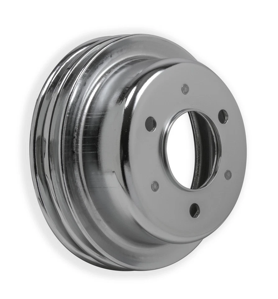 Polea cigüeñal cromada Mr. Gasket 8830MRG - doble ranura Foto 2 de 3