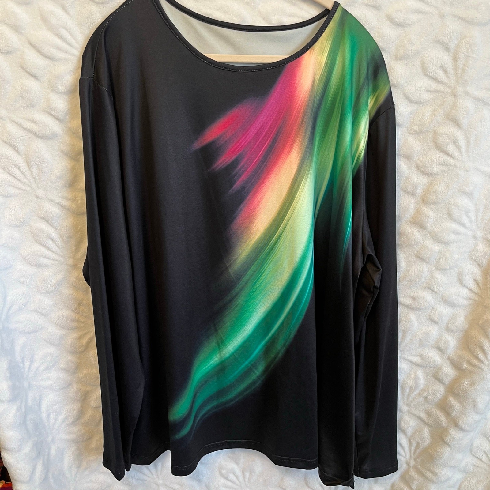 Multicolored light array pattern long sleeve tshi… - image 1