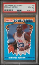 1990 Fleer All-Stars #5 Michael Jordan PSA 10 Gem Mint HOF Bulls Basketball