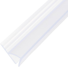 Shower Door Side Seal, H-Type Shower Door Sweep for 3/8" Glass 86.5" Long Silico