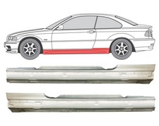 F�r BMW 3er E46 1998- 2004 3 Tur COUPE Voll Schweller Reparaturblech Satz/ L+R