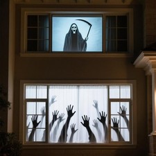 80in Halloween Holographic Window Rear Projector Screen