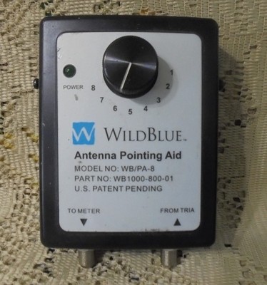 Vintage black metal WILDBLUE Antenna Pointing Aid