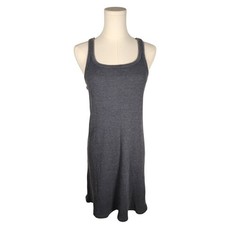 American Eagle Tank Dress Sleeveless Casual Waffle Knit Gray Medium