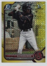 2022 Bowman Mega Box Yellow Mojo Refractor 3/75 Alvin Guzman #BCP-18 1rr2