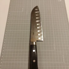 Seki Magoroku KAI Santoku Knife 165mm Dimple Blade Used Needs Sharpen Japan