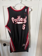 Vintage Nike Team Sports Portland Trail Blazers #6 Jersey Men's 3XL +2 Black Mad