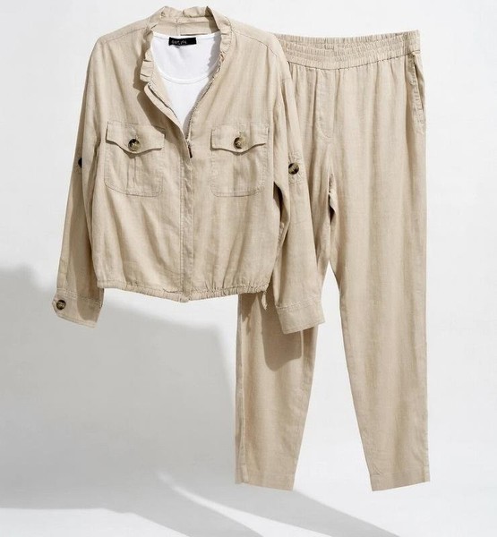 Women Marc Cain Suit Beige Viscose XL