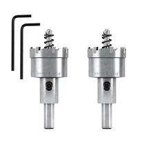 2Pcs 1 3/8 Inch|35mm Carbide Hole Saw Kit for Metal Hole Cutter Drill Bit wit...
