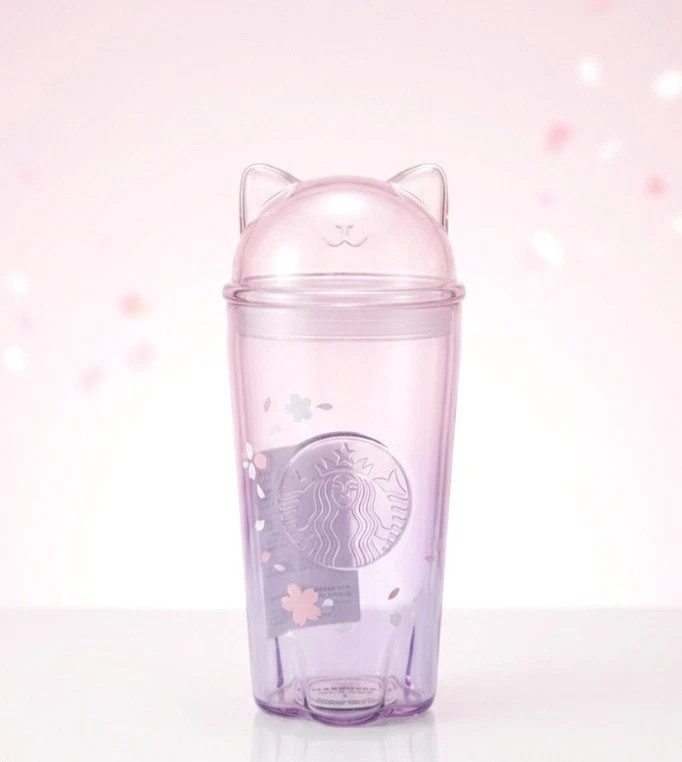 Starbucks Korea 2026 Cherry Blossom Blooming Cat Glass Cold Cup
