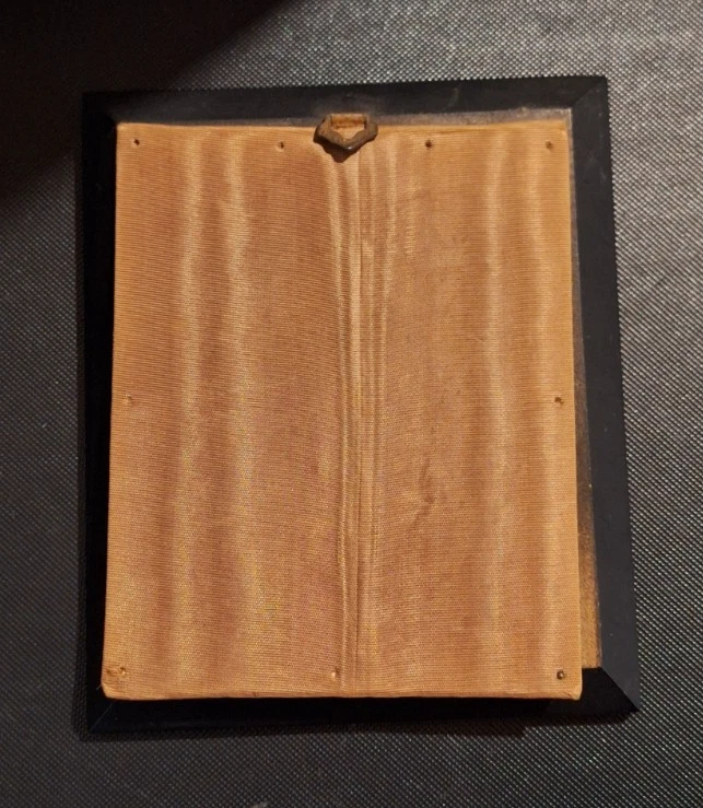 Ancien cadre Photo Ovale en bois -Napoléon III - Laiton + Verre Bombé - TBE - Photo 2/4