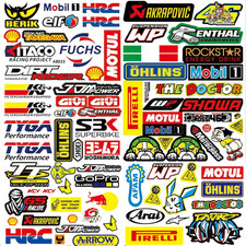 90-teiliges Motorrad Sticker Sponsoren Aufkleber Motorrad Tuning Aufkleber Auto