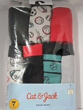 7 Pack Cat Jack Underwear Boys Size Medium-8 -Cotton Boxer Briefs