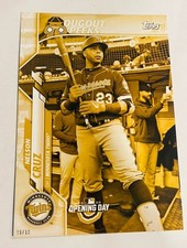 2020 Topps Opening Day Dugout Peeks Jumbo 5x7 Nelson Cruz Twins DP3 /10