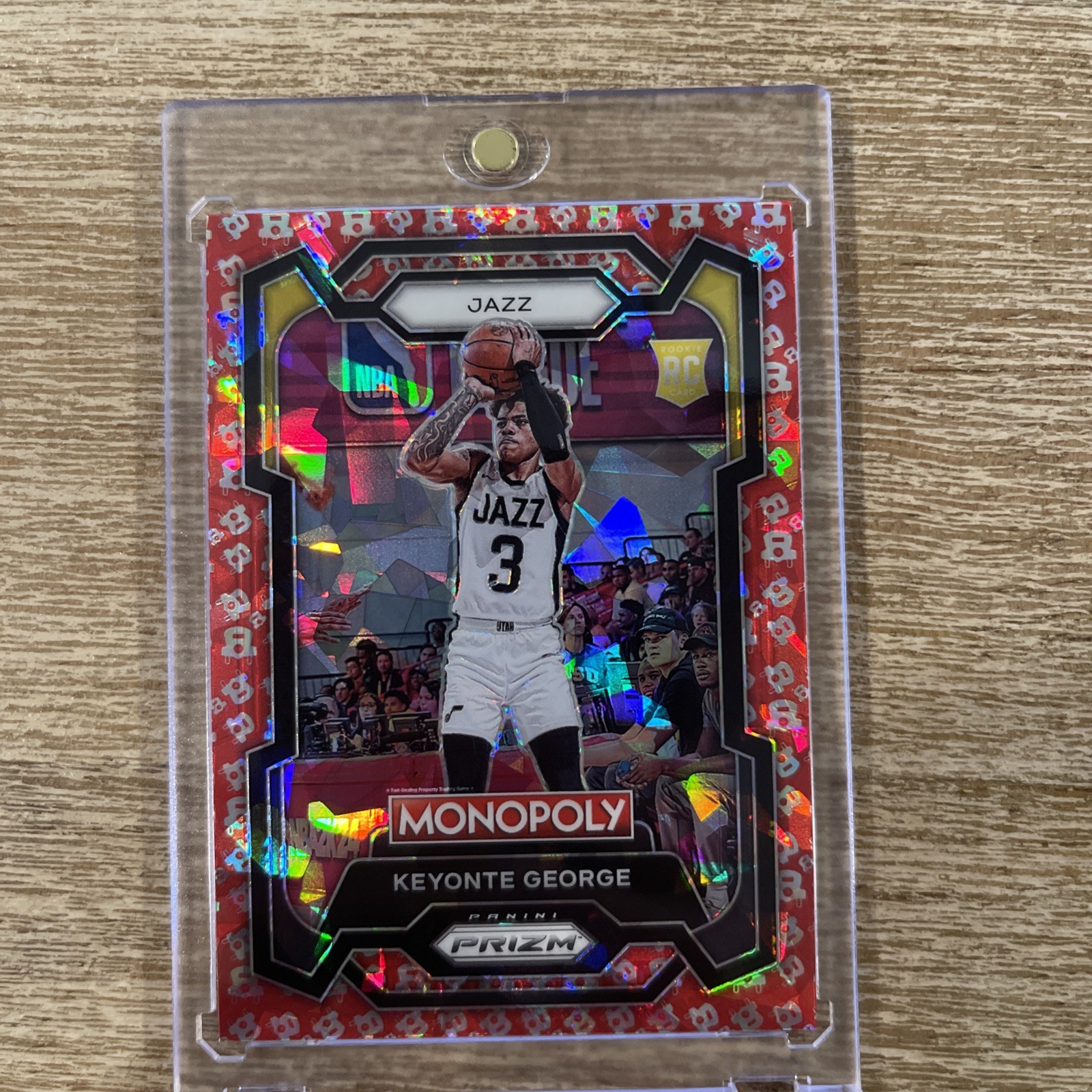 2023-24 Panini Prizm Monopoly - Keyonte George #87 Free Parking Cracked Ice (RC)