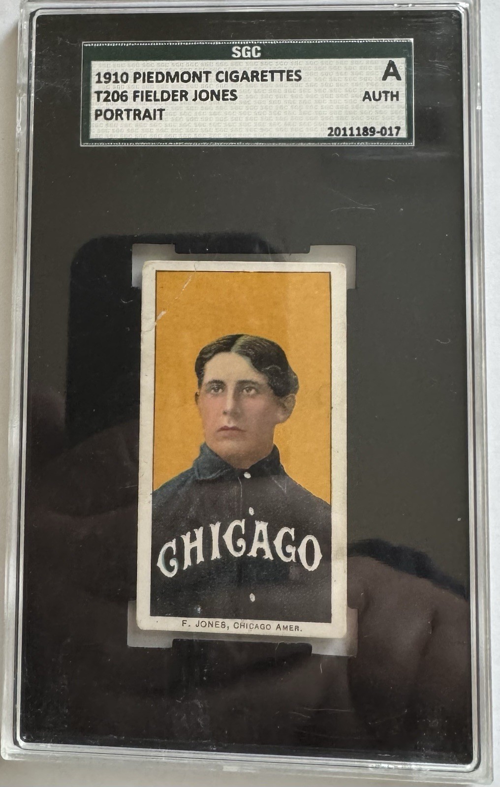 1909-11 T206 - Fielder Jones 350 Factory No. 25 Back Portrait (RC)