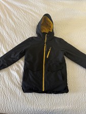 Obermeyer Teen M 10-12 Black/Yellow Ski Snow Jacket Like NWOT