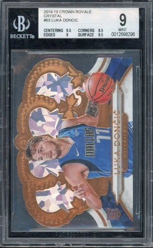 2018-19 Crown Royale Luka Doncic Crystal Rookie /99 BGS 9 