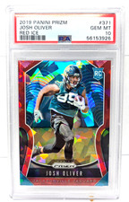 2019 Red Ice Prizm REFRACTIVE JOSH OLIVER RC Rookie Card PSA 10 GEM MINT. rookie card picture