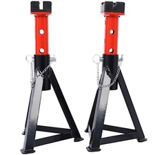 Pair of 3-Ton Auto Car Jack Axle Stands 10 Adjustable Height 6000LBS Safety Pin