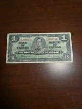 Canada 1937 $1 One Dollar Banknote Coyne - Towers W/M 2600737