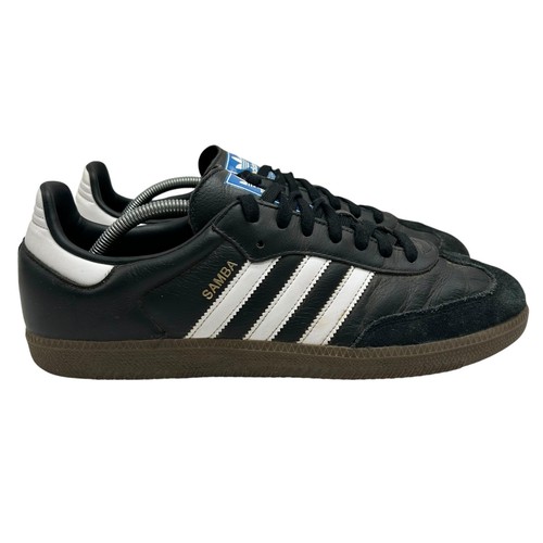 Adidas Samba Low Herren Größe 12 US B75807 schwarz weiß Gummi Leder Sportschuhe