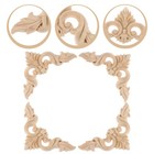  4 Pcs Carved Onlay, Wood Carving Appliques, Corner Antiquitätendekor