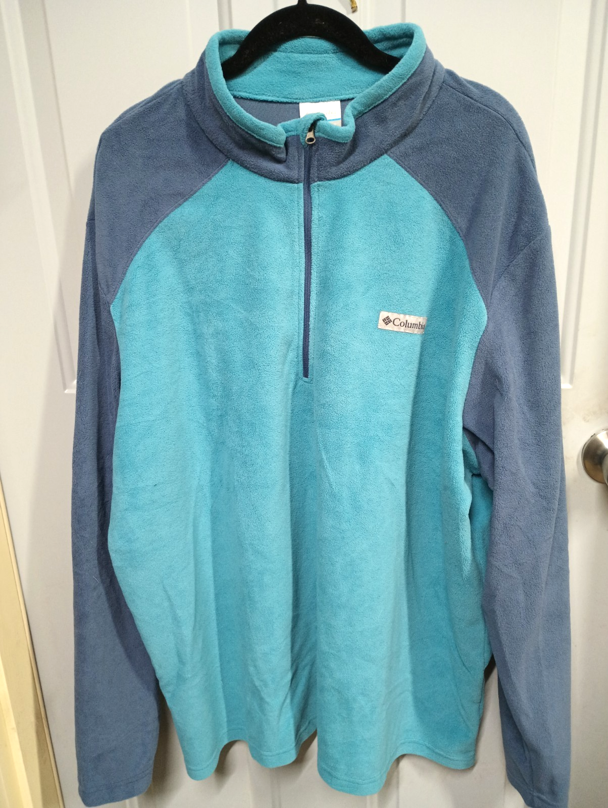 Columbia Sportswear Men’s Blue Teal Fleece Quarter Zip Size XXL