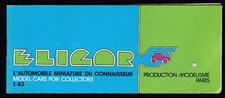 ELIGOR 1:43 toy vehicle catalog c 1980 vintage Europena cars, trucks &c